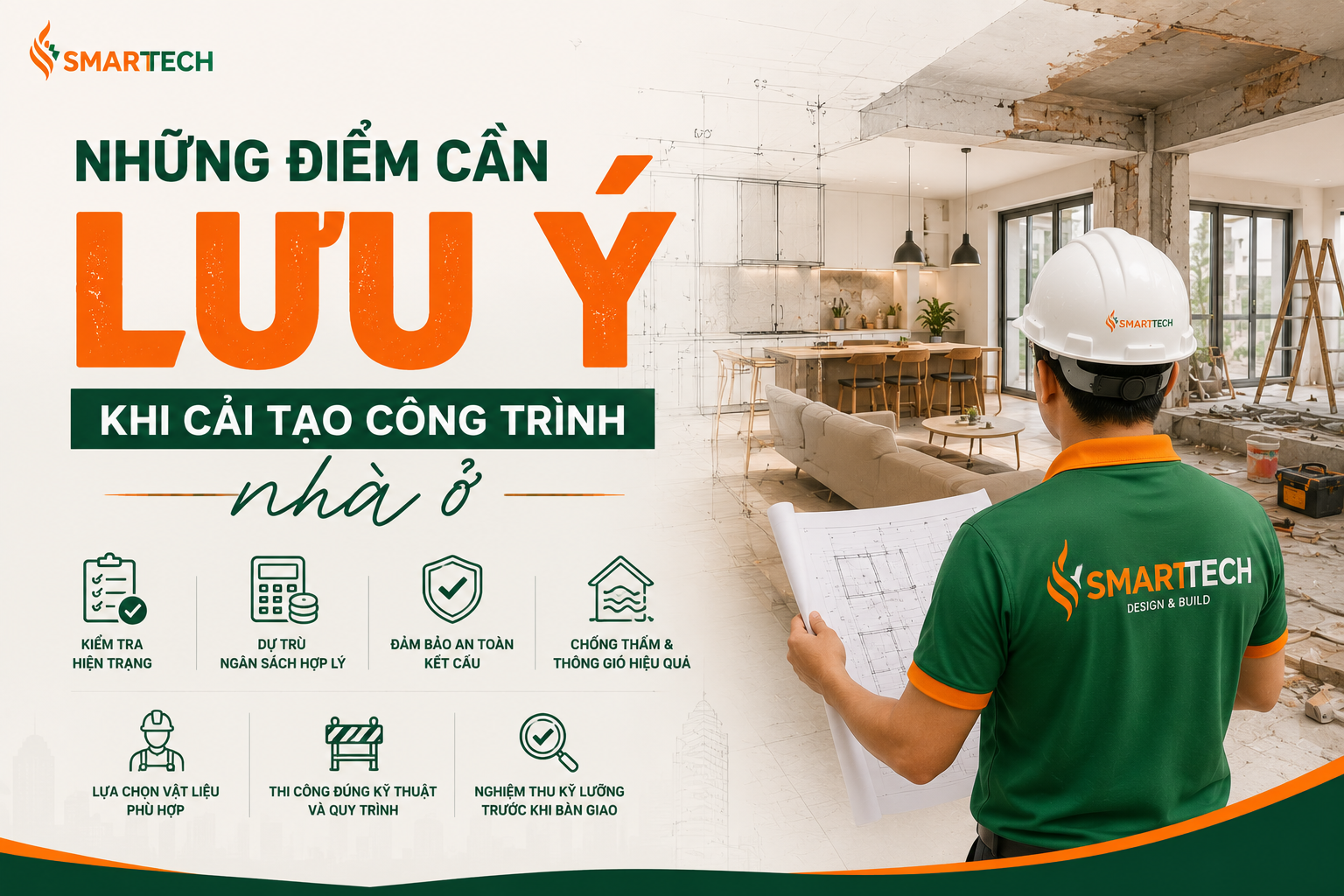 Những điểm cần lưu ý khi cải tạo công trình nhà ở